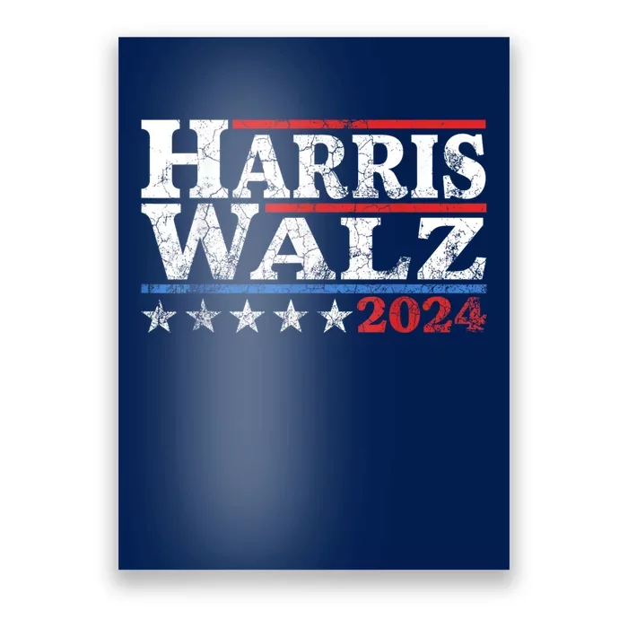 Harris Walz Waltz 2024 Vintage Style Kamala Harris Tim Walz Poster