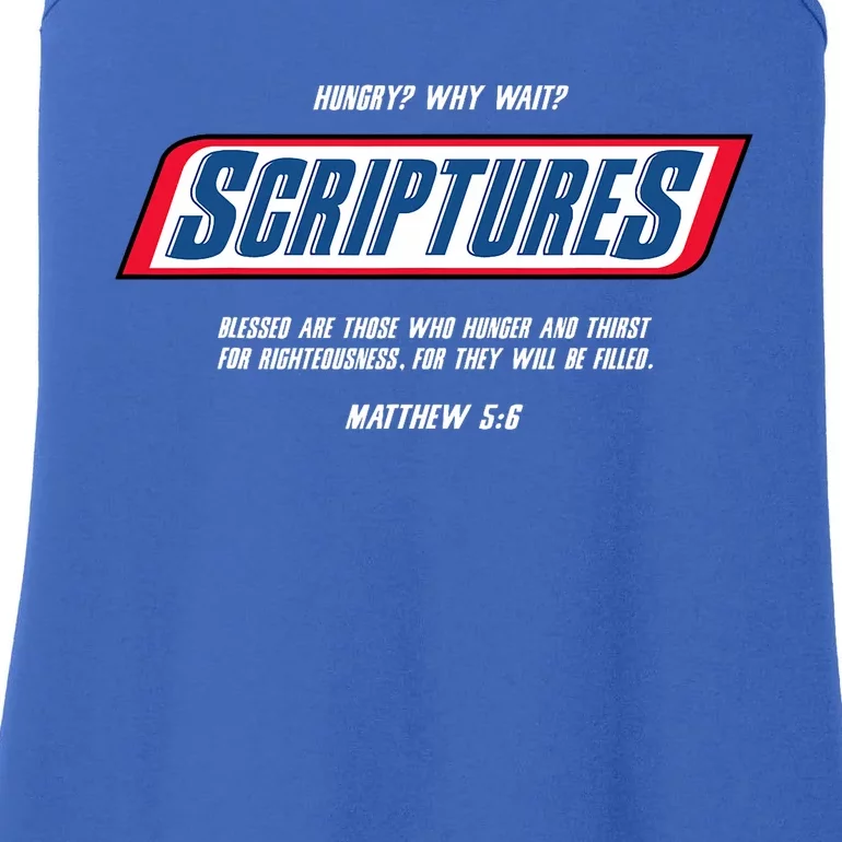 Hungry Why Wait Scriptures Blessed Are Those Who Hunger Ladies Essential Tank