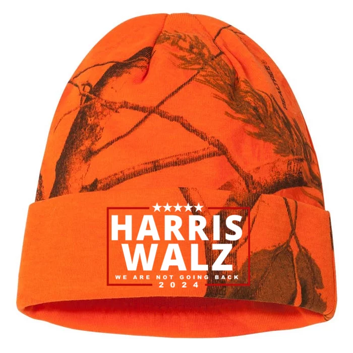 Harris Walz We Are Not Going Back 2024 Election Kati - 12in Camo Beanie