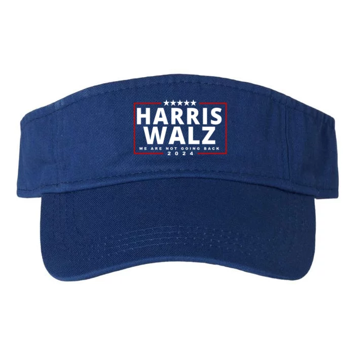 Harris Walz We Are Not Going Back 2024 Election Valucap Bio-Washed Visor