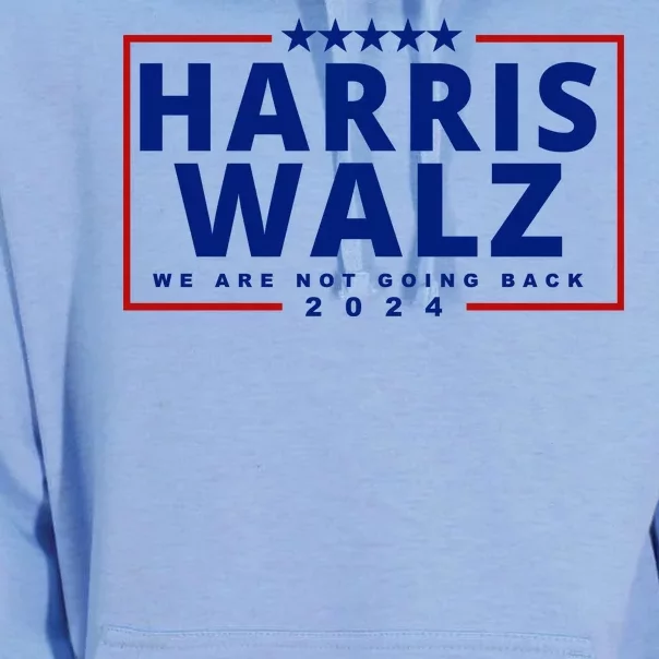 Harris Walz We Are Not Going Back 2024 Election Unisex Surf Hoodie