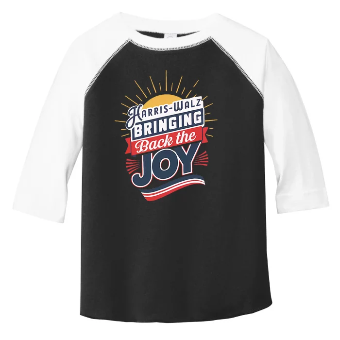 Harris Walz Waltz Bringing Back The Joy President 2024 Toddler Fine Jersey T-Shirt