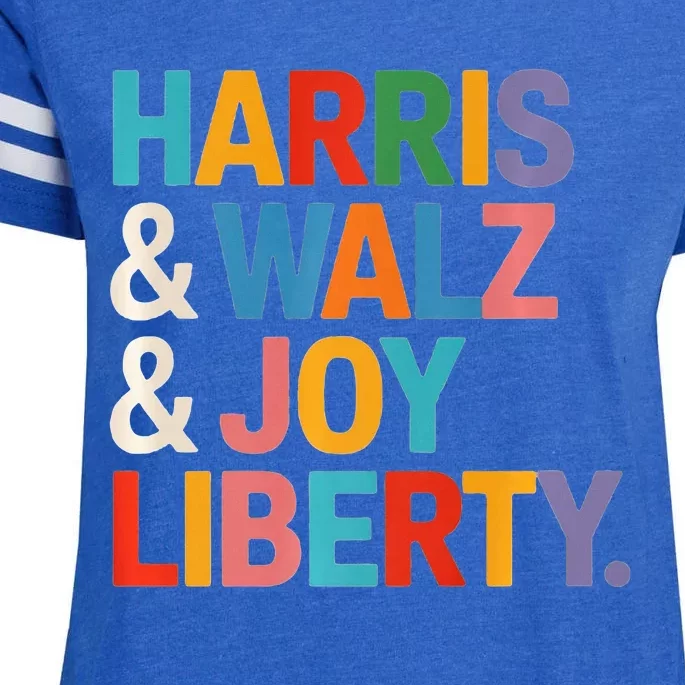 Harris Walz Waltz 2024 Harris Walz Joy Liberty Enza Ladies Jersey Football T-Shirt