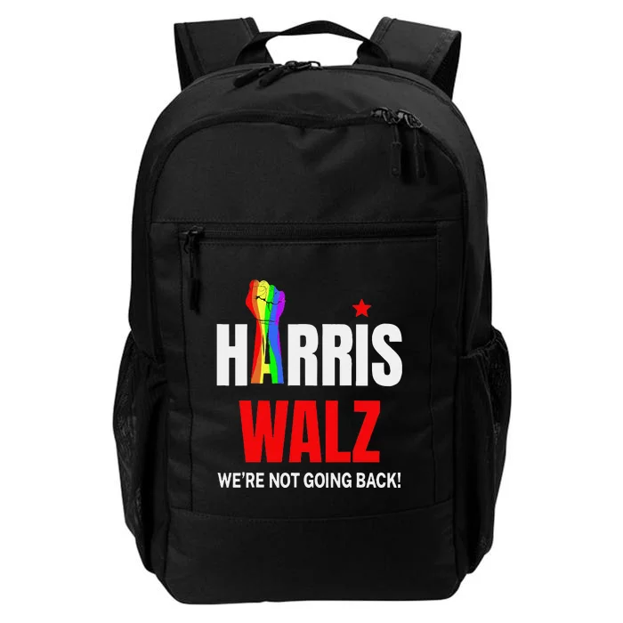 Harris Waltz We Are Not Going Back Lgbt Kamala Harris 2024 Daily Commute Backpack