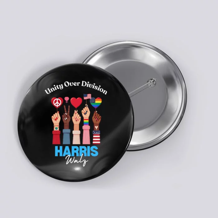 Harris Walz Waltz 2024 Unity Over Division Gift Button