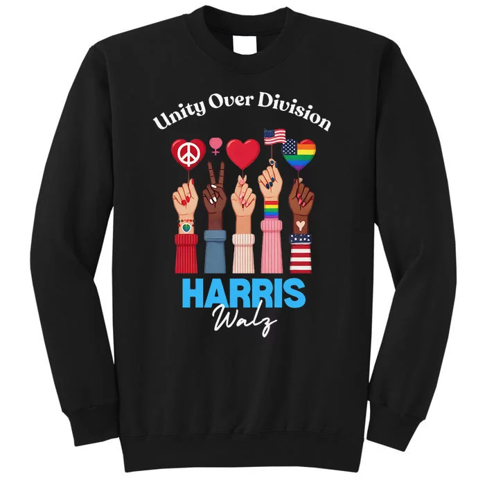 Harris Walz Waltz 2024 Unity Over Division Gift Tall Sweatshirt