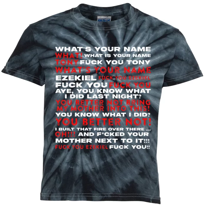 Hey What's Your Name Tony And Ezekiel Funny Kids Tie-Dye T-Shirt