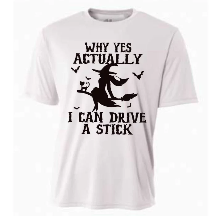 Halloween Why Yes Actually I Can Drive A Stick Funny Halloween Cooling Performance Crew T-Shirt