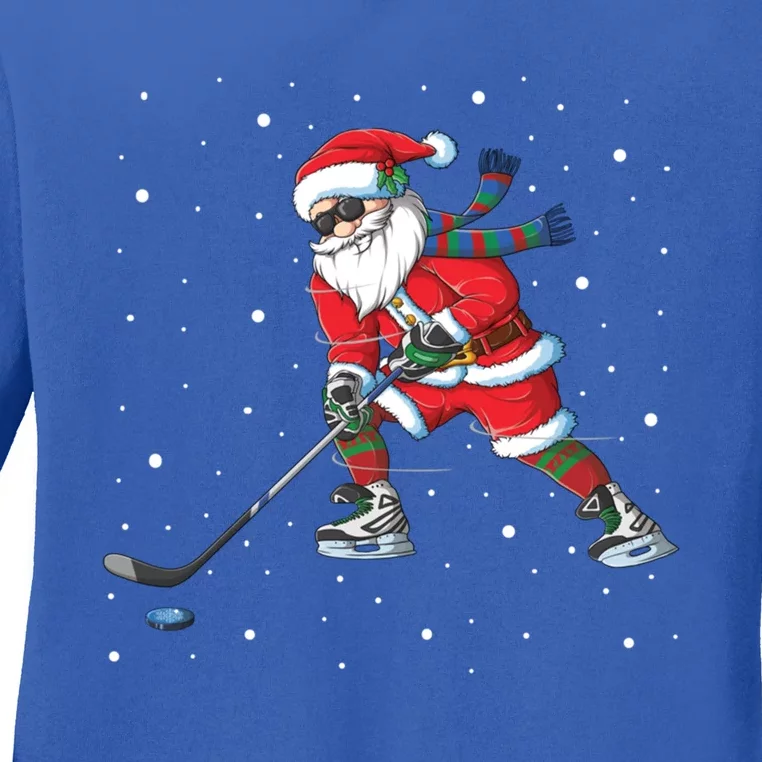 Hockey Xmas Great Gift Ladies Long Sleeve Shirt