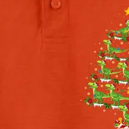 Holiday Xmas Lighting Santa Velociraptors Christmas Tree Gift Dry Zone Grid Performance Polo