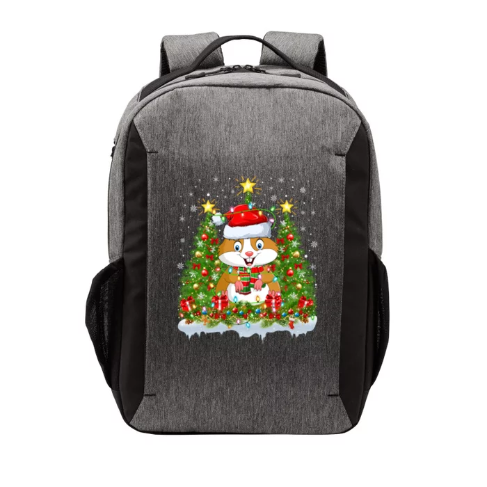 Hamster Xmas Lights Santa Hamster Christmas Tree Cool Gift Vector Backpack