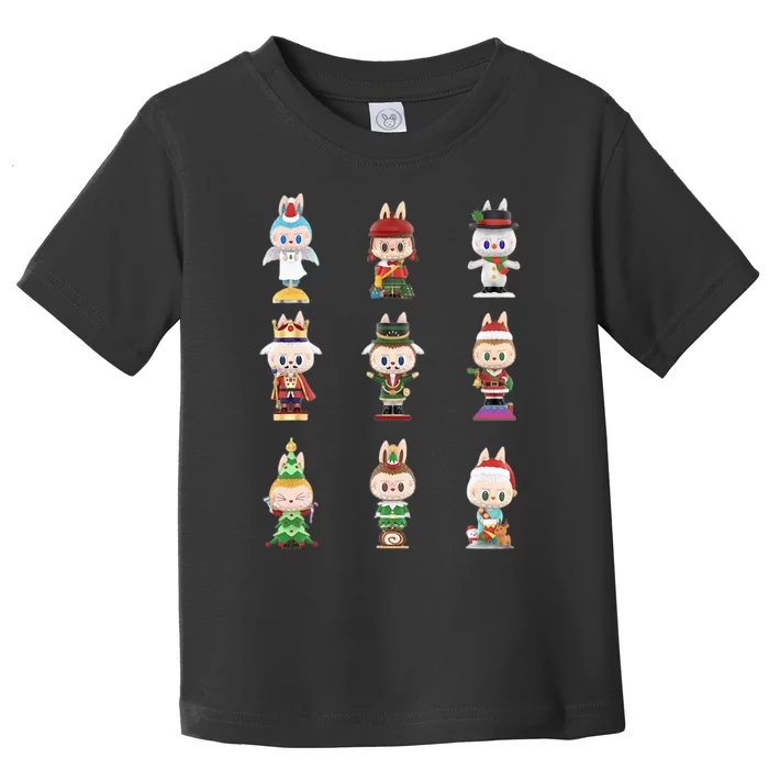 Happy Xmas Labubu Lover Cute Labubu The Monsters Christmas Toddler T-Shirt