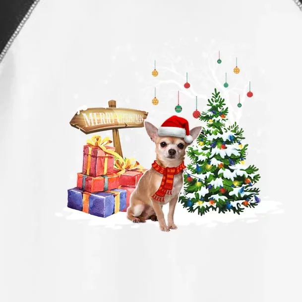 Holiday Xmas Light Santa Chihuahua Dog Christmas Tree Great Gift Toddler Fine Jersey T-Shirt