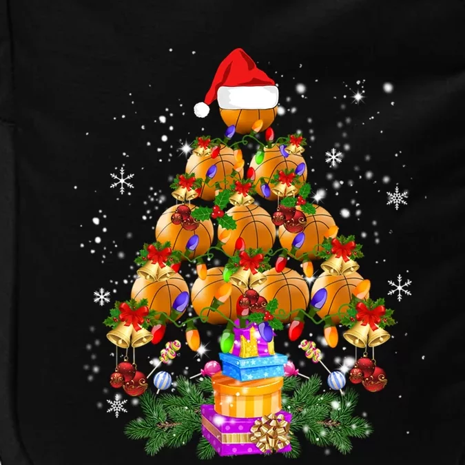 Holiday Xmas Lighting Santa Basketball Christmas Tree Gift Impact Tech Backpack