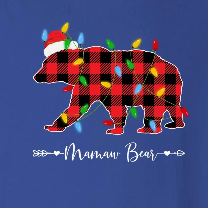 Holiday Xmas Lights Ugly Sweater Santa Hat Mamaw Bear Great Gift Toddler Long Sleeve Shirt