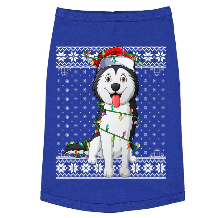 Husky Xmas Ugly Sweater Lighting Husky Dog Christmas Cute Gift Doggie Tank