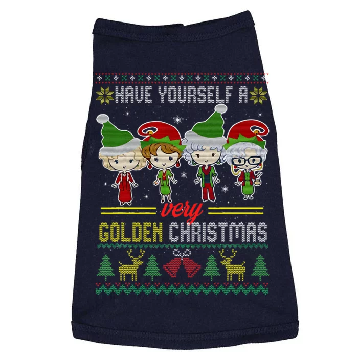 Have Yourself A Very Golden Christmas Xmas Pajamas Ugly Doggie Tank