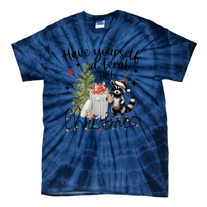 Have Yourself A Feral Little Christmas Raccoon Little Debbie Tie-Dye T-Shirt