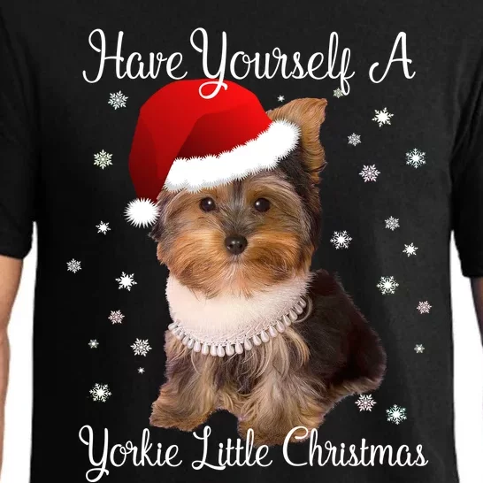 Have Yourself A Yorkie Little Christmas Gift Pajama Set