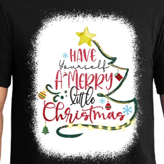 Have Yourself A Merry Little Christmas Tree Light Bleached Funny Gift Pajama Set