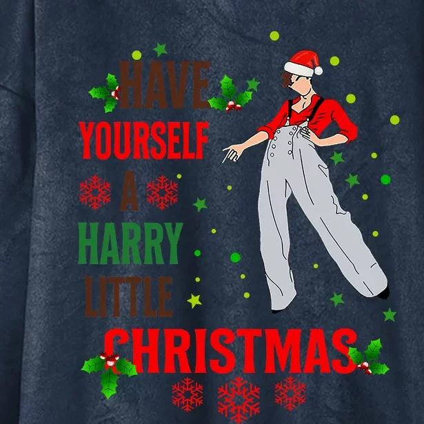 Have Yourself A Harry Little Christmas Xmas Gift Hooded Wearable Blanket