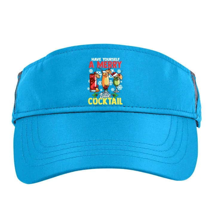 Have Yourself A Merry Little Cocktail Christmas Gift Adult Drive Performance Visor