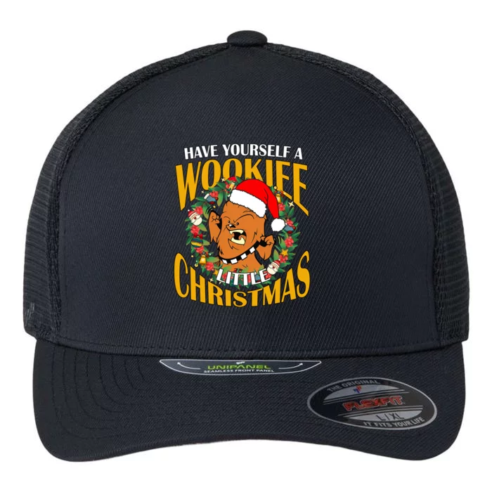 Have Yourself A Wookiee Little Christmas Wookiee Little Star Christmas Flexfit Unipanel Trucker Cap