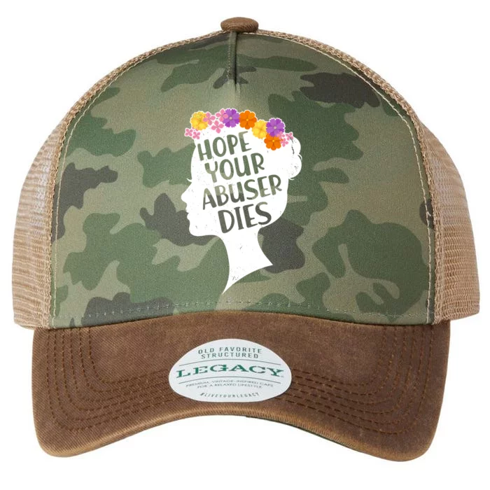 Hope Your Abuser Dies Legacy Tie Dye Trucker Hat