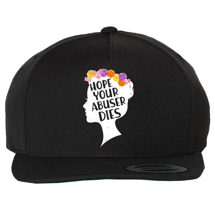 Hope Your Abuser Dies Wool Snapback Cap