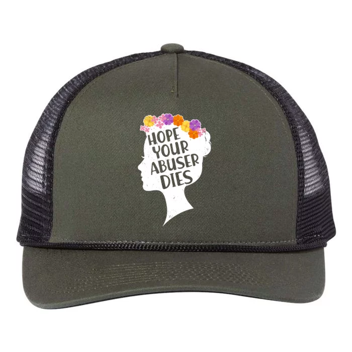 Hope Your Abuser Dies Retro Rope Trucker Hat Cap