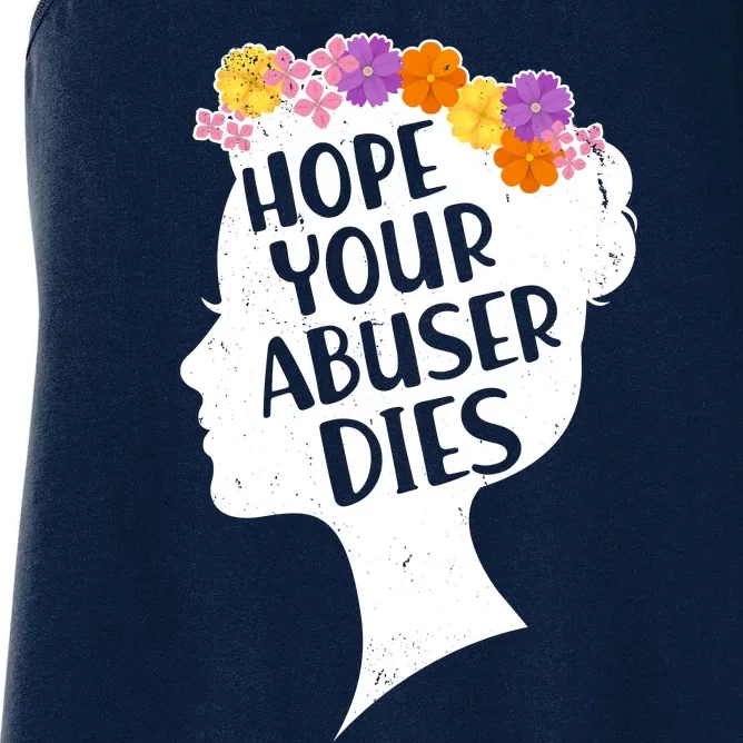 Hope Your Abuser Dies Women's Racerback Tank