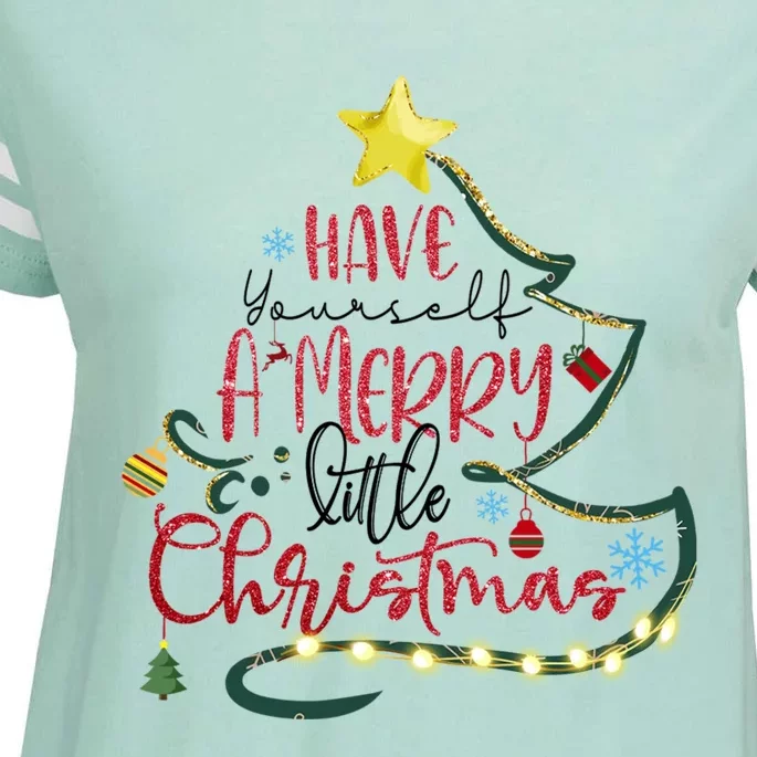 Have Yourself A Merry Little Christmas Enza Ladies Jersey Football T-Shirt