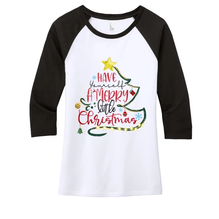 Have Yourself A Merry Little Christmas Women's Tri-Blend 3/4-Sleeve Raglan Shirt