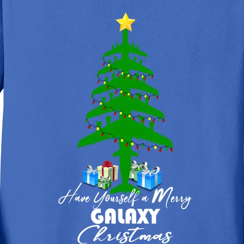 Have Yourself A Merry Galaxy Christmas Gift Kids Long Sleeve Shirt