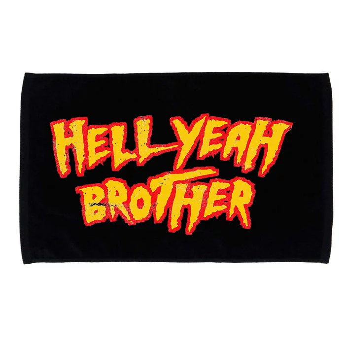 Hell Yeah Brother Funny 80S Wrestling Vegas Pool Party Microfiber Hand Towel