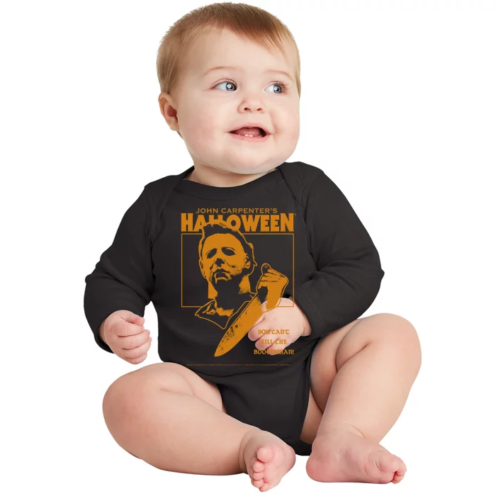 Halloween You Can't Kill the Boogeyman! Baby Long Sleeve Bodysuit