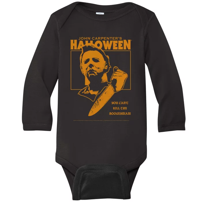 Halloween You Can't Kill the Boogeyman! Baby Long Sleeve Bodysuit