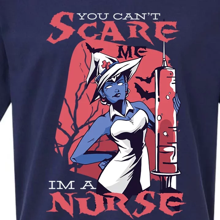 Halloween You Cant Scare Me Nurse Cute Gift Sueded Cloud Jersey T-Shirt