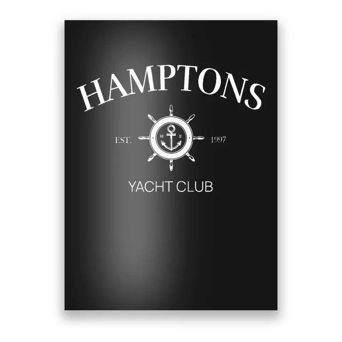 Hamptons Yacht Club Vintage Tennis Crewneck Preppy Aesthetic Poster