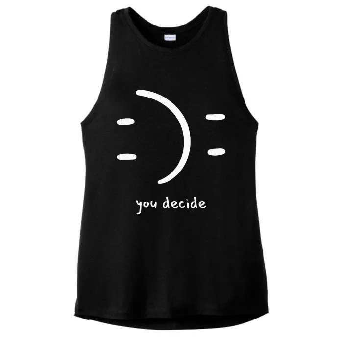 Happiness You Choose Mental Health Recovery Joy Ladies Tri-Blend Wicking Tank