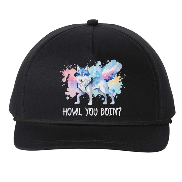 Howl You Doin Wolf Japanese Anime Manga Wolves Snapback Five-Panel Rope Hat