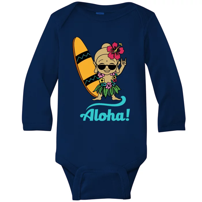 Hawaii Yoga For Yoga Enthusiasts Hawaii Lovers Baby Long Sleeve Bodysuit