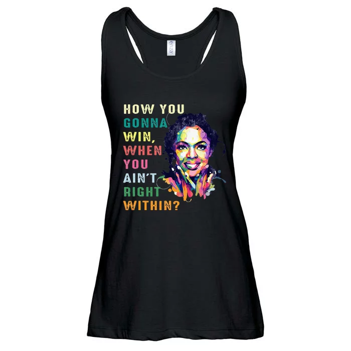 How You Gonna Win Black When You Ain't Right Within Ladies Essential Flowy Tank