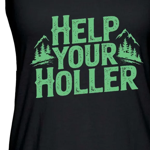 Help Your Holler – Support Appalachia Neighbors Ladies Essential Flowy Tank