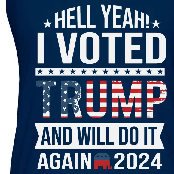 Hell Yeah! I Voted Trump Ladies Essential Flowy Tank