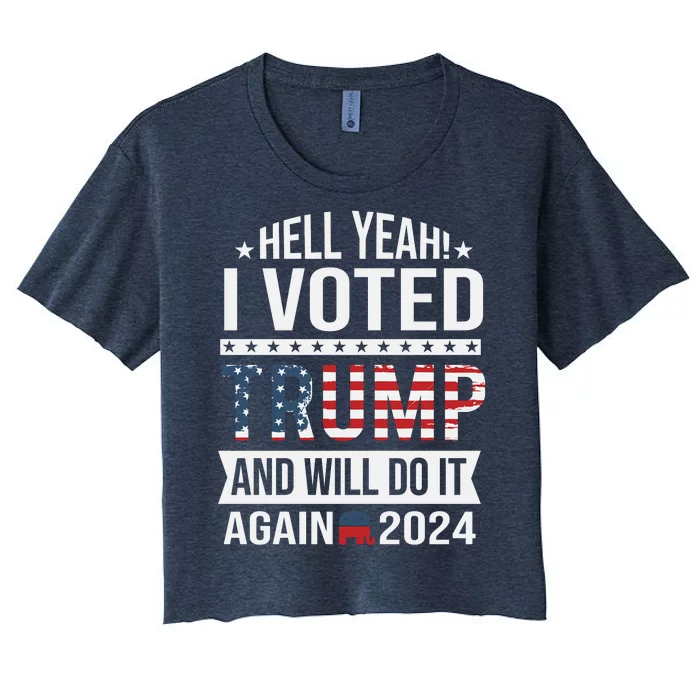 Hell Yeah! I Voted Trump Women's Crop Top Tee