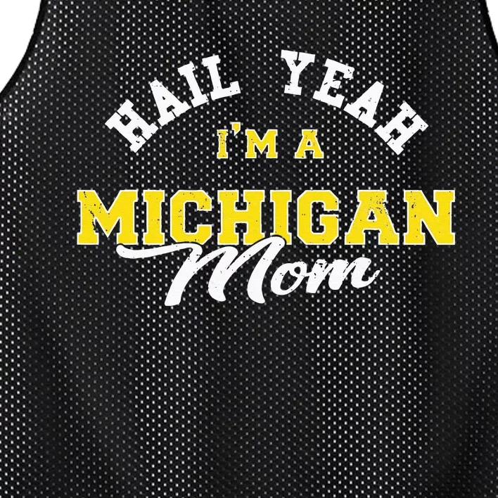 HAIL YEAH IM A MICHIGAN MOM Proud Michigan College USA Mesh Reversible Basketball Jersey Tank