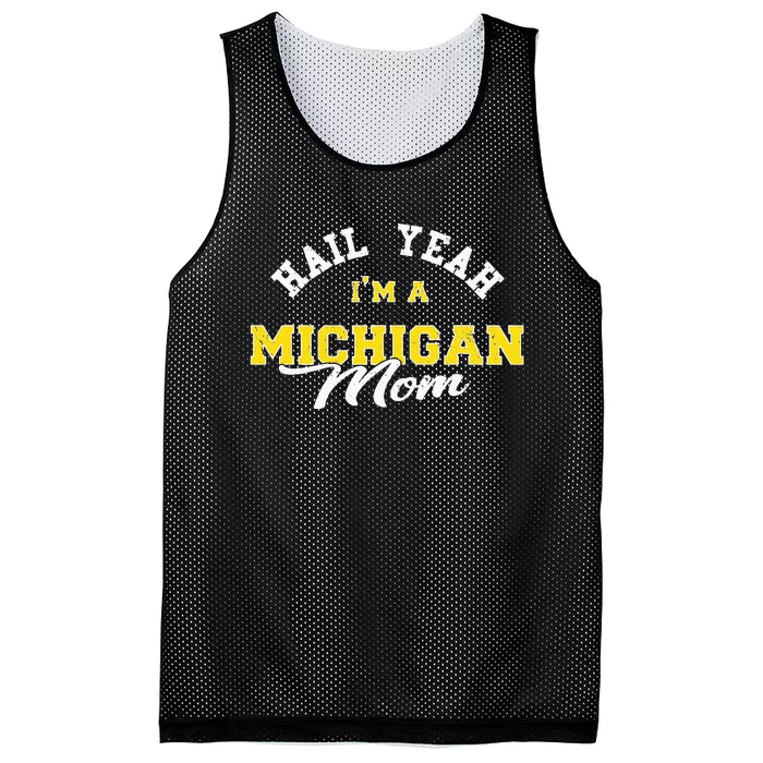 HAIL YEAH IM A MICHIGAN MOM Proud Michigan College USA Mesh Reversible Basketball Jersey Tank