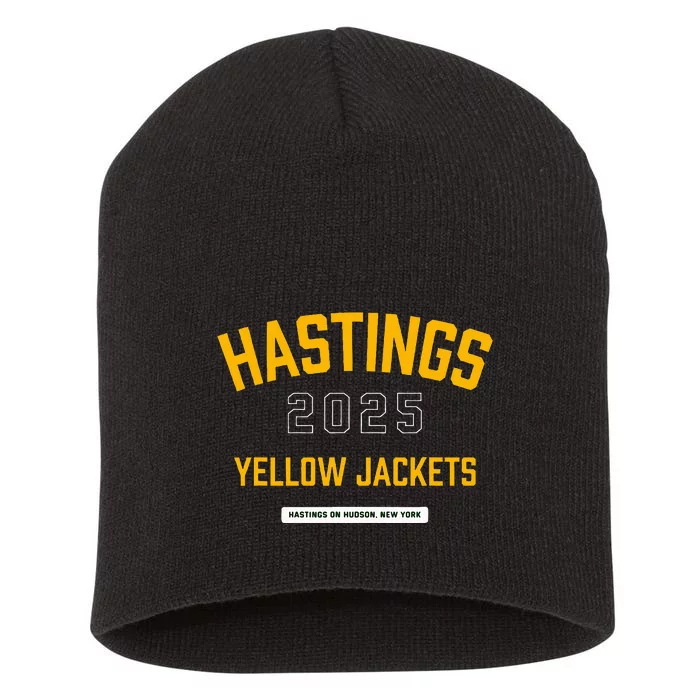 Hastings Yellow Jackets Hastings On Hudson New York 2025 Short Acrylic Beanie