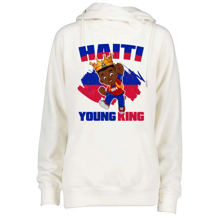 Haiti Young King 1804 Haiti Haitian Independence Womens Funnel Neck Pullover Hood